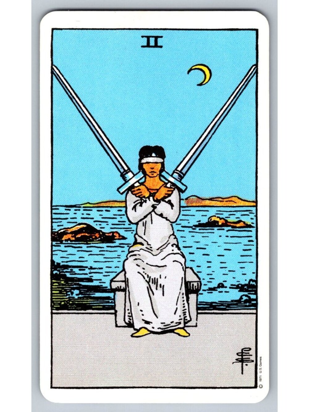 Rider Waite Tarot Cards Lot Suit of Swords U.S. Games Systems Stamford CT 1971 - Picture 15 of 16
